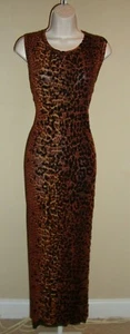 CURVE KISSING, NWT, JEAN PAUL GAULTIER 'RUGGINE' LEOPARD PRINT MESH MAXI DRESS - Picture 1 of 10