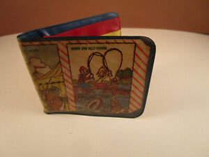 Vintage Howdy Doody Kids Vinyl Wallet Mr Bluster Walrus Dilly Fishing