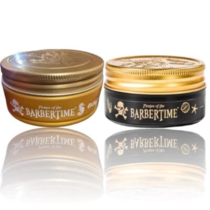 BARBERTIME Hair Styling Pomade Wax | No 3 Gold 150 ml + Brillantine 100 ml - Picture 1 of 24