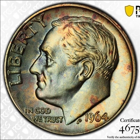 Registry Quality DDO PCGS MS66 1964 D Roosevelt Dime 10c Trueview $1800 PG Pop 7 Cover