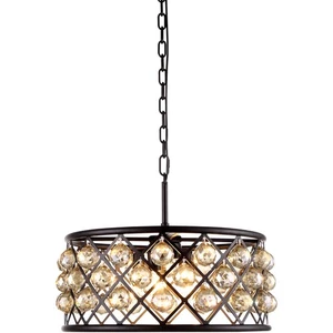 Elegant Lighting 1214D20MB-GT/RC Madison Pendant Matte Black - Picture 1 of 1
