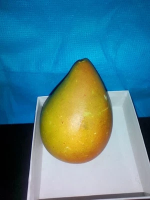 Vintage Alabaster Stone Fruit Pear - Image 1 of 3