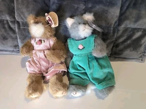 Vintage Ty graue Plüschkatze mit Pullover * Schnurrhaare" bewegliche Arme & Beine 1993 - Bild 1 von 8