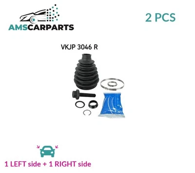 CV JOINT BOOT KIT PAIR WHEEL SIDE FRONT VKJP 3046 R SKF 2PCS NEW OE REPLACEMENT - Image 1 of 4