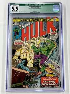 Incredible Hulk #183 CGC 5.5 Qualified 1975 Zzzax App Living Dynamo Returns - Picture 1 of 2