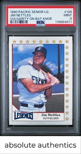 1990 Pacific Senior League Jim Nettles Vulgarity On Bat Knob PSA 9 Error A$$HOLE - Picture 1 of 2