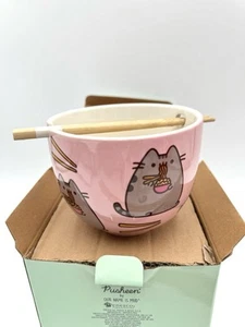 Pusheen die Katze Ramen Schüssel mit Essstäbchen Neu in Box Enesco - Bild 1 von 7