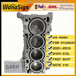 Gas Petrol Motor Short Cylinder Block Assy G4KH 2.0T For 01-25 HYUNDAI GDI Santa - Picture 1 of 14
