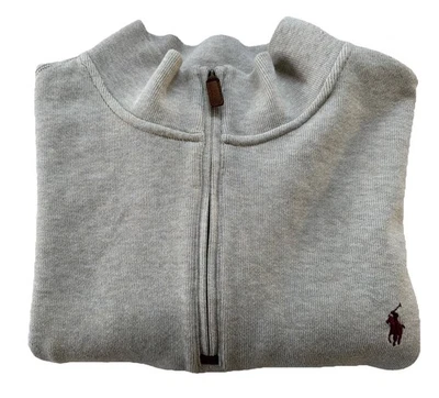 Polo Ralph Lauren 1/4 Cremallera Suéter Para Hombres 3XB Pullover Beige Cálido Granate Poni Foto 1 de 4