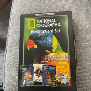 NATIONAL GEOGRAPHIC Playing Card Set 3 Pack Culture,Nature,Expedition - Picture 1 of 3