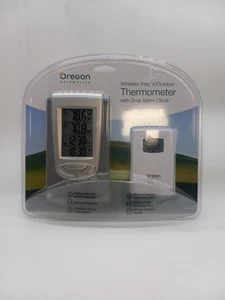 Oregon Scientific RAR188S Wireless Indoor Outdoor Thermometer Dual Alarm Clock - Picture 1 of 6