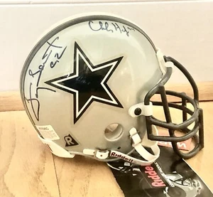 1990's DALLAS COWBOYS Signed D-LINE Mini Helmet, Haley, Tolbert Maryland Lett SB - Picture 1 of 13