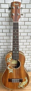 Alulu Solid Acacia Koa wood Concert Ukulele, carp inlay UKC113 - Picture 1 of 14