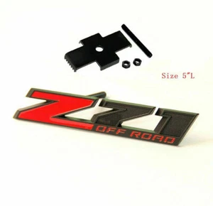 1x NEW BLACK/RED Z71 OFF ROAD Front Grill badge Grille Metal Emblem fit all cars - Picture 1 of 4