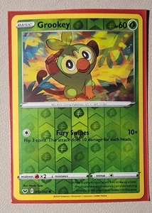reverse holo Grookey 010/202 Pokemon card Sword & Shield common NM - Picture 1 of 1