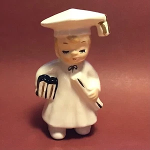 Vintage 50’s J.L. Graduation Porcelain Figure Graduating Diploma Books Japan - Picture 1 of 7