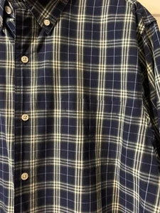 Chaps Green Blue Plaid MENS BUTTON DOWN SHIRT SIZE Large - Picture 1 of 5