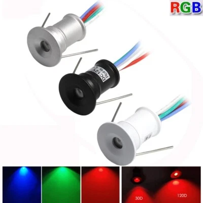 RGB Small Spot Light 1W Mini LED Spotlight 12V Dimmable 15mm Recessed Downlight - Image 1 of 4