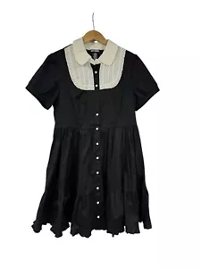 Hot Topic Black White Wednesday Adam’s Twirl Dress Womens Large READ - Picture 1 of 7