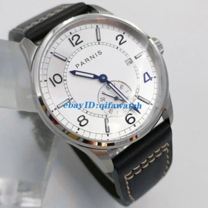 42mm PARNIS esfera blanca azul manos fecha gaviota automático reloj para hombre 2989 - Imagen 1 de 6