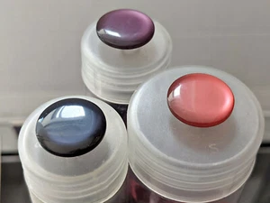 10x elegante Kunststoffknöpfe - Perlmuttoptik - Öse - 15mm - 3 Farben zur Wahl - Bild 1 von 2
