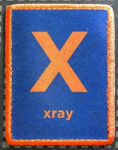 Military Alphabet X Xray Patch Sublimation Iron-On Handmade A549 - Picture 1 of 2