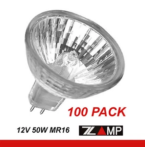 BULK 100 x 12V 50W MR16 Halogen Light Lamps Globes Bulbs Dimmable - Picture 1 of 5