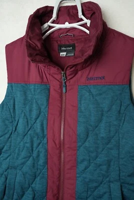Chaleco de Senderismo Marmot Acolchado Para Mujer Azul Medio Exterior Golf Elastizado Cremallera Completa Foto 1 de 4