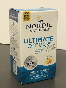 Nordic Naturals Ultimate Omega Xtra 1480 mg 60 Weichkapseln, Herz & Gehirn Gesundheit - Bild 1 von 3
