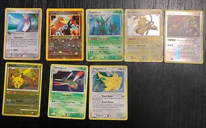 8 Vintage Reflective Pokemon Pikachu, Entei,Regigigias, Dragonite/ See Video! - Picture 1 of 9