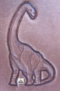 Dinosaurio prehistórico Brontosaurus 1" Herramienta de estampilla de cuero Tallado para trabajar en cuero - Imagen 1 de 2