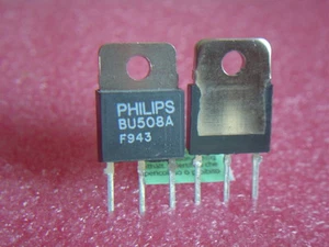 2 pcs BU508A SOT-93 Philips BU508 NPN Transistors CB1500/CE700V 8A 125W NEU - Bild 1 von 1