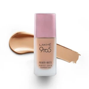 Lakme 9 to 5 Primer + Matte Perfect Cover Liquid Foundation,W240 Warm Beige 25ml - Picture 1 of 10