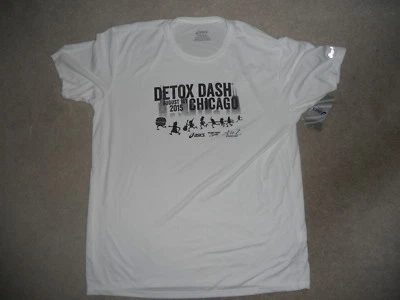 ASICS 2015 Detox Dash Chicago August 1st Training Race Shirt White XL/XXL Stay C - Image 1 of 4