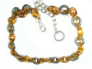 Amber Rings Silver Ring Fashion Belt Free Shipping Sz SM-MD & MD-LG - Picture 1 of 1