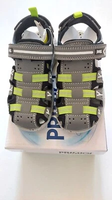 Nuevas sandalias Primigi hechas en Italia gris/lima punta cerrada, euro 24, americanas 8, nuevas en caja Foto 1 de 3