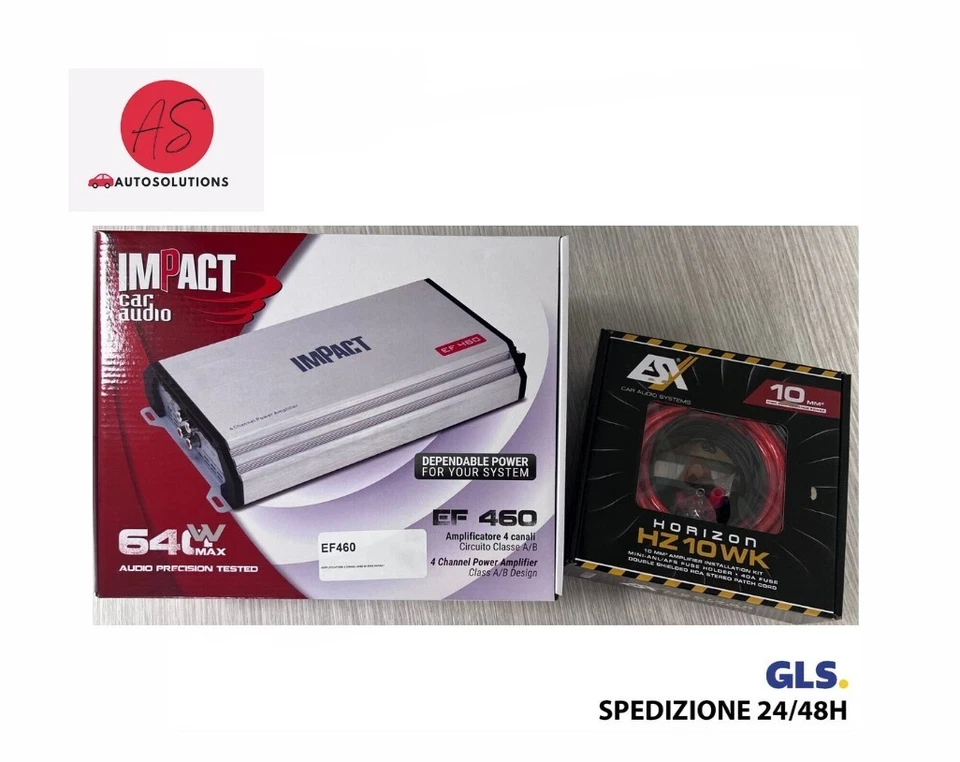 Promo Amplificatore Impact 4 Canali 480 Watt Max