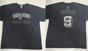 SAN ANTONIO SPURS BASKETBALL x TONY PARKER #9 Official NBA Youth T-Shirt Large - Picture 1 of 5