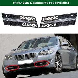 White DRL LED Daytime Running Lights Fog Lamp for BMW 5 Series F10 F18 2010-2013 - Picture 1 of 12