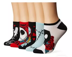 Cute! The Nightmare Before Christmas Character Ladies No Show Socks *5 Pair* NWT - Picture 1 of 2