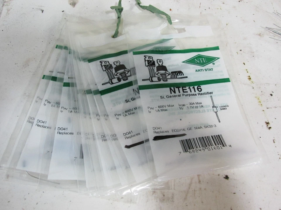 NTE NTE 116 Si General Purpose Rectifier DO14 B6~40045GN - Image 1 of 1
