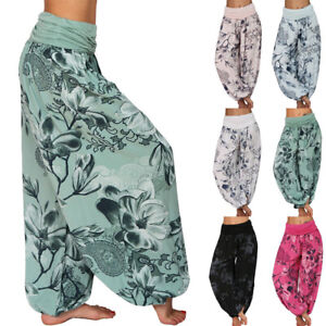 Pantalon De Yoga Sarouel Taille Haute Pour Femmes Baggy Pump Boho Sports《