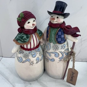 NUEVO Jim Shore “Next To You Is The Warmest Place” Muñeco de Nieve Pareja 2021 8x6” - Imagen 1 de 7