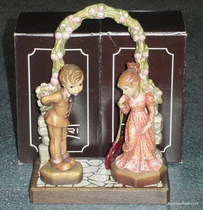 Anri Sarah Kay "Romantic Notions" and Young Man's Fancy" Figurines With Rosegate - Picture 1 of 13