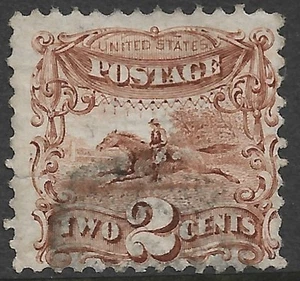 United States #113 2c. Post Horse and Rider Issue Used Fine - Bild 1 von 2