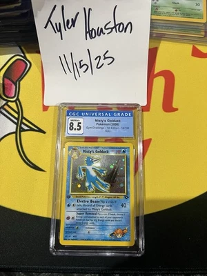 Gym Challenge ~ Misty's Golduck 1st Edition Holo Rare ~ CGC 8.5 ~ Partial Swirl - Image 1 of 2