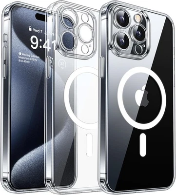 Cover Custodia MagSafe per Apple iPhone 11 12 13 14 15 16 17 Protezione Camera - Immagine 1 di 4