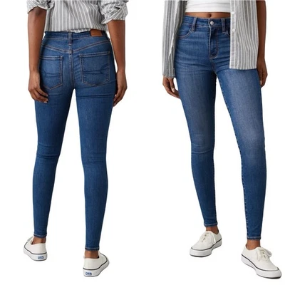 American Eagle Jeans High Rise Waisted Jegging Stretch Skinny 10 30/30 * 4 27/26 - Image 1 of 4