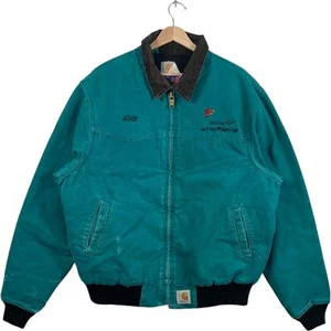 Vintage Carhartt J13 "Heating Air" Workwear Jacket Men's Blue XL - Picture 1 of 7