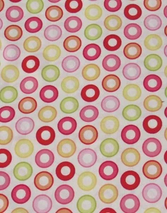 7/8 yd DELICIOUS WISHES Lifesaver Dots Whimsical Henry Glass Quilt Fabric NEW - Picture 1 of 3